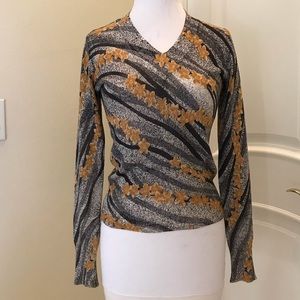 Vintage Caroll  ultra thin 60s black/gold sweater